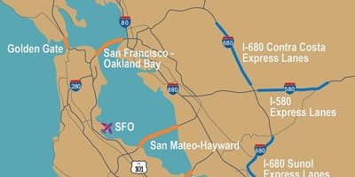 ზარი გზების San Francisco რუკა