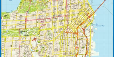 რუკა San Francisco კედლის
