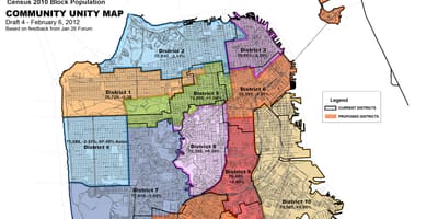 რუკა San Francisco უბანი