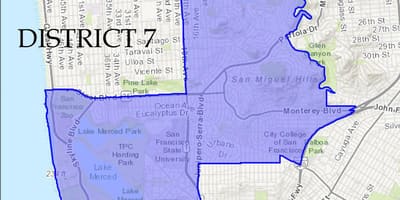 რუკა San Francisco რაიონის 7 