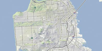 რუკა San Francisco რელიეფის
