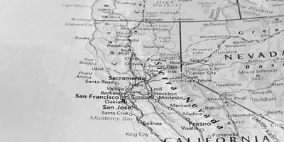 შავი და თეთრი რუკა San Francisco