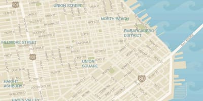 რუკა San Francisco სამოსელი უბანი