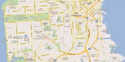 San Francisco ღირსშესანიშნაობები რუკა