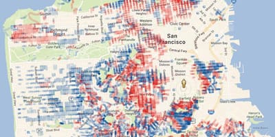 რუკა San Francisco სიმაღლეზე