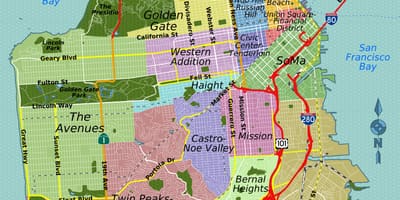 ქუჩის რუკა San Francisco, california