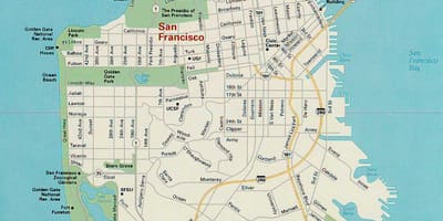 რუკა San Francisco ძირითადი ატრაქციონები