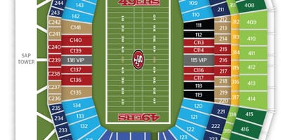 რუკა San Francisco 49ers სტადიონი