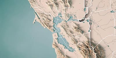რუკა San Francisco bay ტოპოგრაფიული 