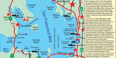 რუკა San Francisco bay თევზაობა 
