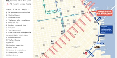 San Francisco cable car გრაფიკი რუკა