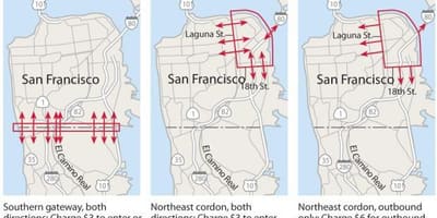 რუკა San Francisco tolls
