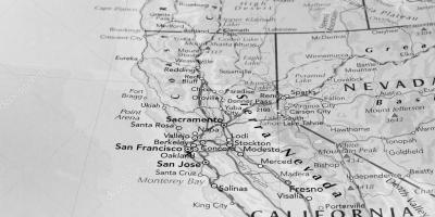 შავი და თეთრი რუკა San Francisco