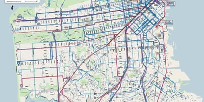 San Francisco ავტობუსის სისტემა რუკა