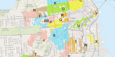 San Francisco სადგომი ზონების რუკა