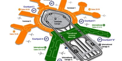 SFO საერთაშორისო ტერმინალში ლიტერატურა, რუკა