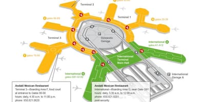 SFO ტერმინალში 2 კარიბჭე რუკა