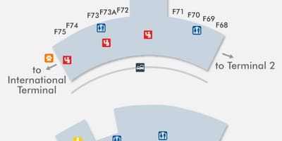 SFO აეროპორტის რუკა ტერმინალის 3