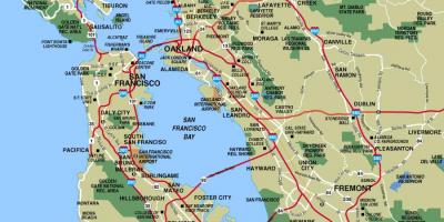 რუკა San Francisco ფართი ქალაქები